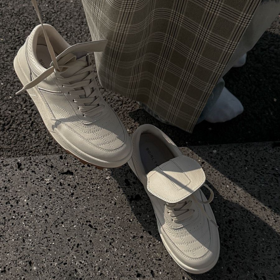 722-2 厚底板鞋女小众设计斑点春季时尚增高德训鞋国朝休闲鞋