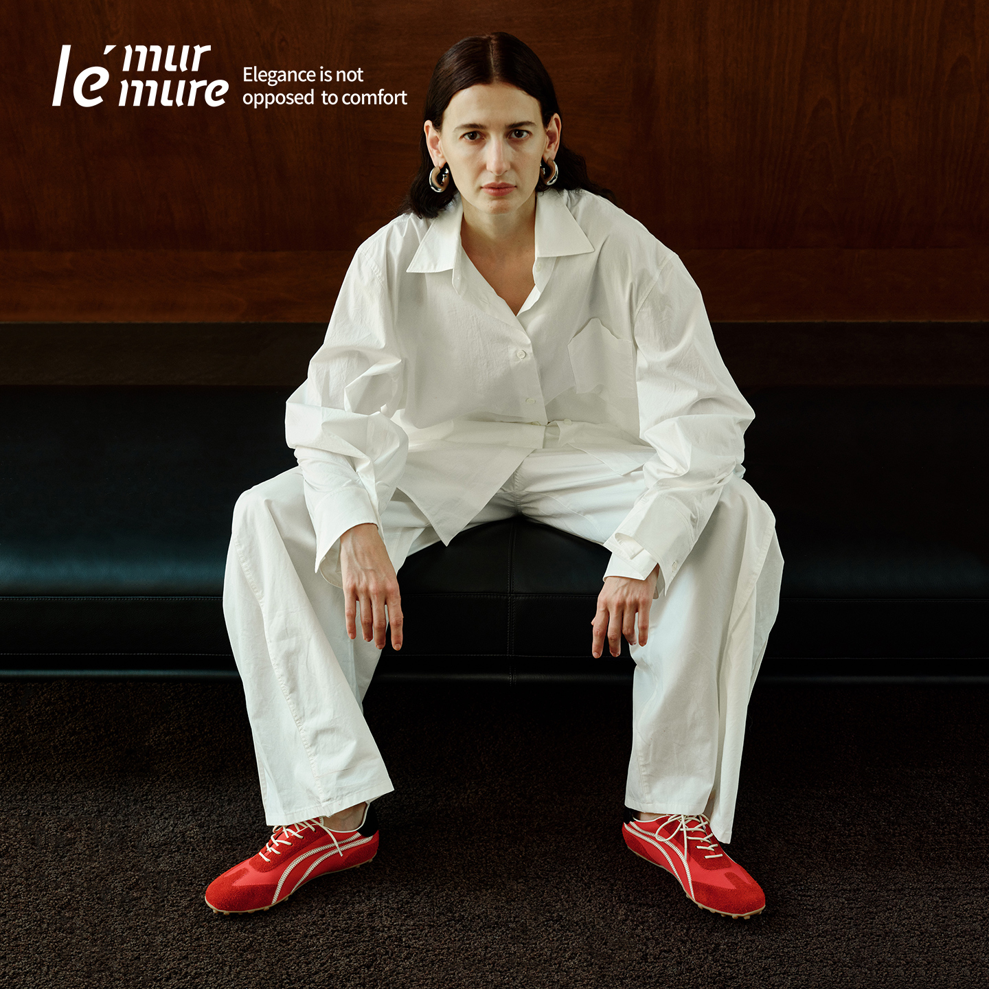 Le' Murmure 孟菲斯拼色 秋季新款防水薄底牛反绒德训鞋阿甘鞋zb