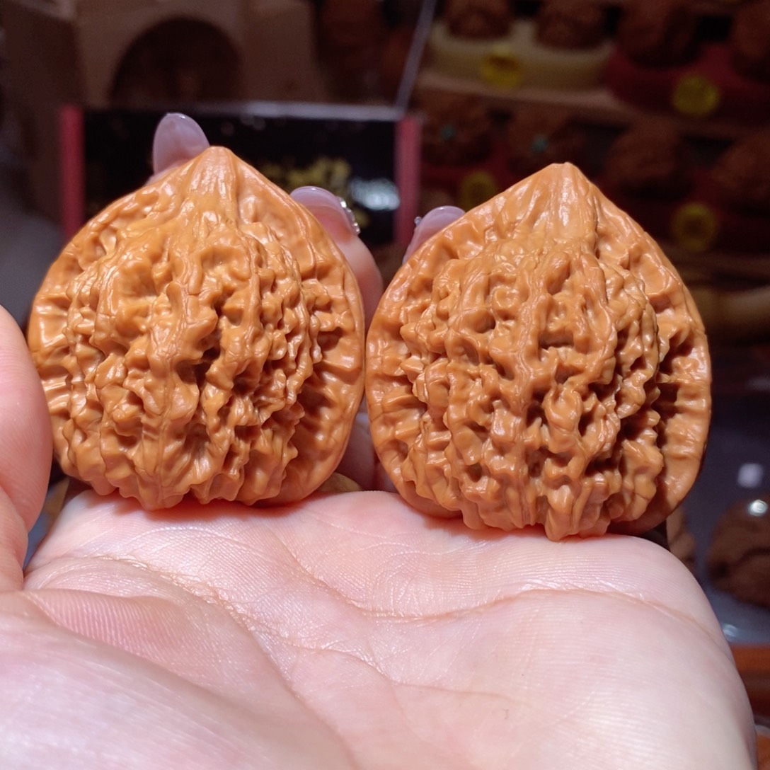 文玩核桃把件45尺全品官帽