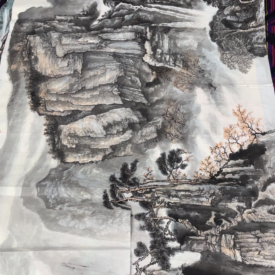 至***元国画国画老师作品刘瑕疵