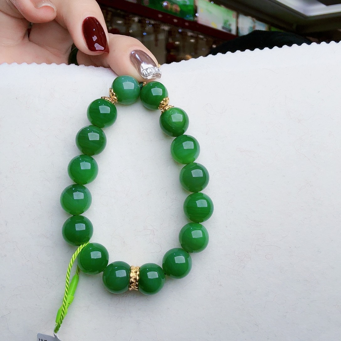 和田玉（碧玉）手链未镶嵌