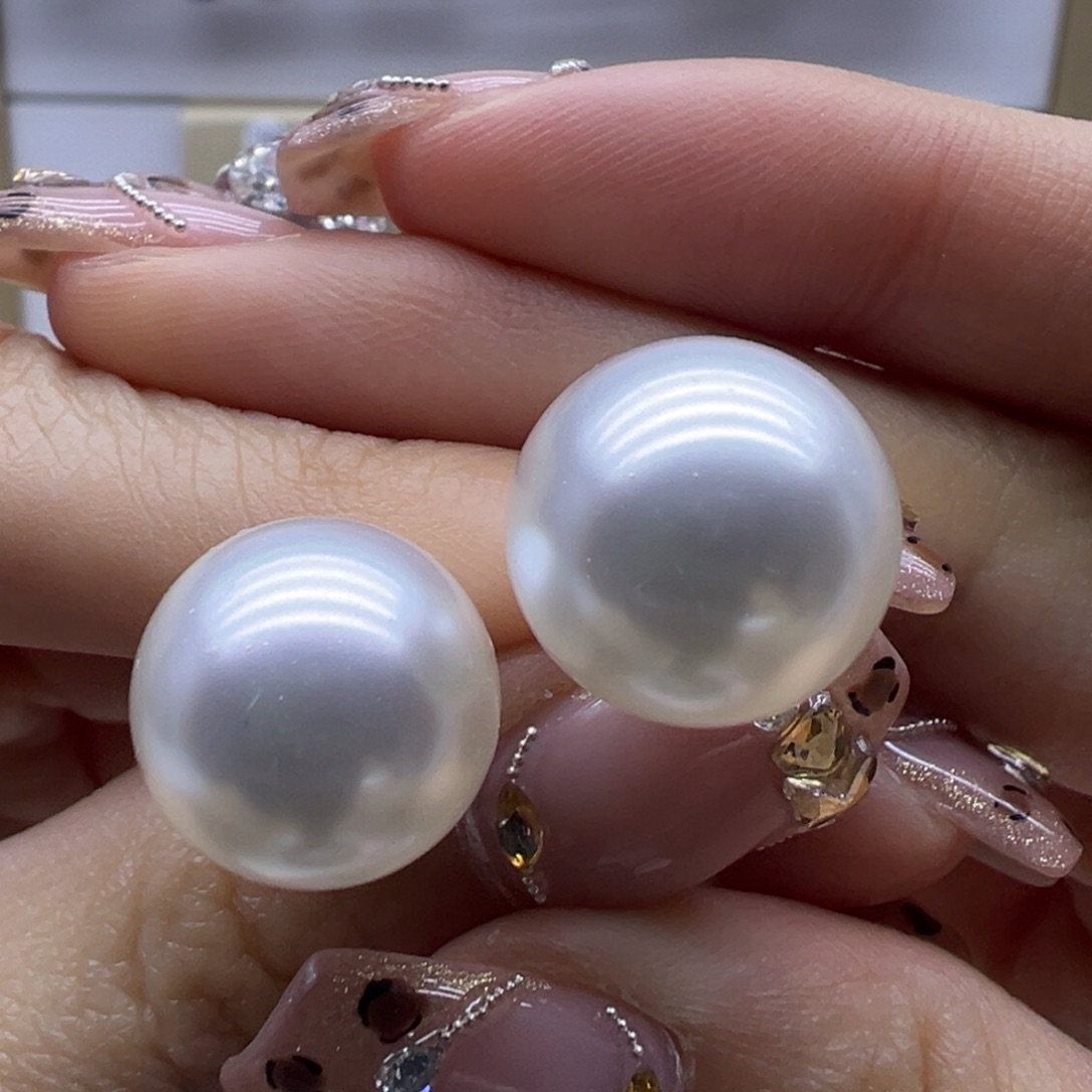 耳饰淡水珍珠18K金镶嵌