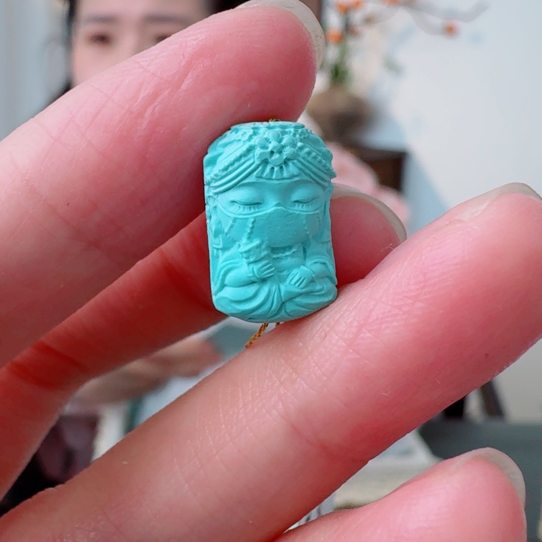 绿松石未镶嵌挂件