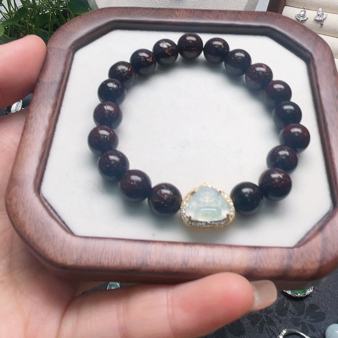 翡翠未镶嵌耳饰手串潘多拉