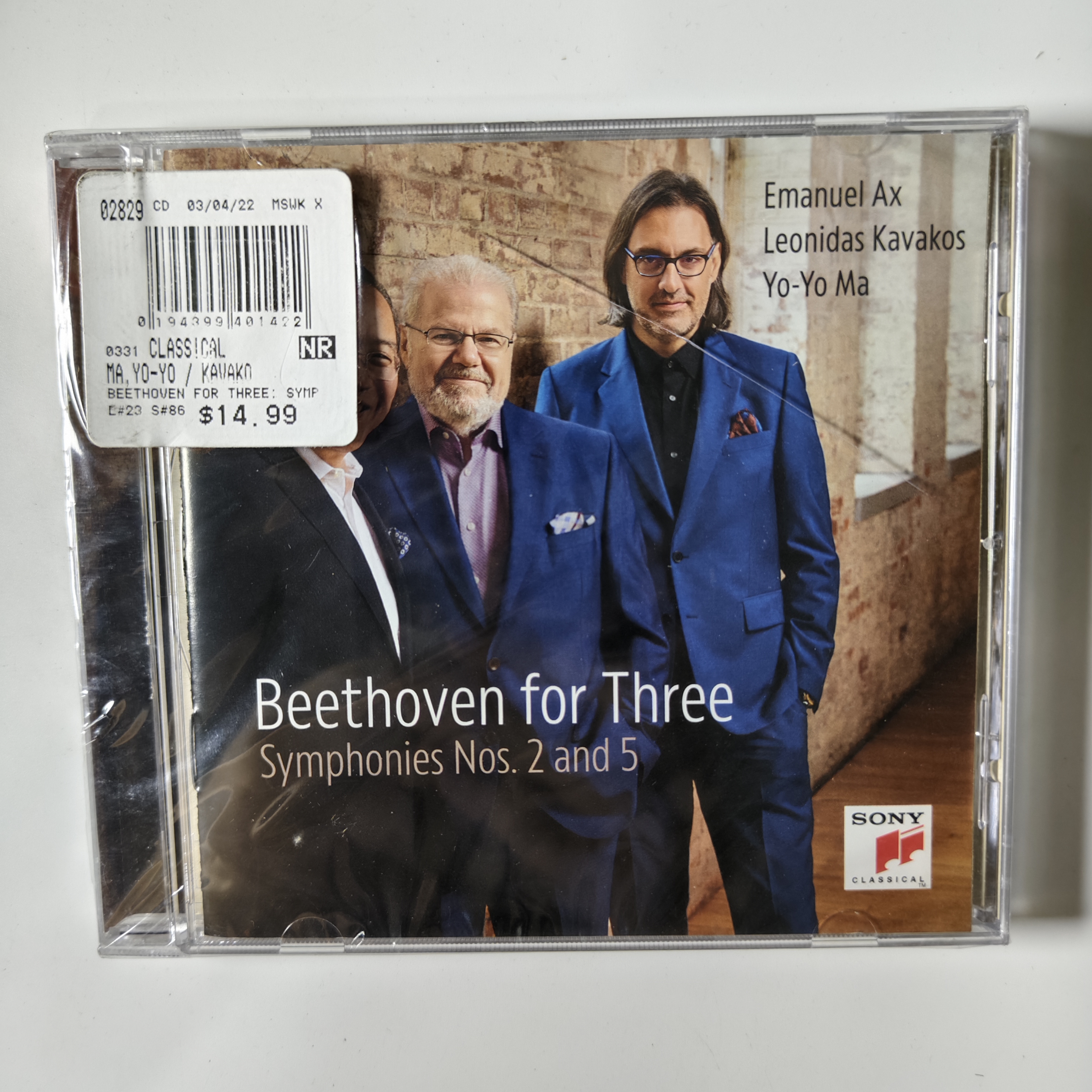 25【德版】未拆 马友友 贝多芬 三重奏 第2和第5交响曲 CD 膜破盒裂
