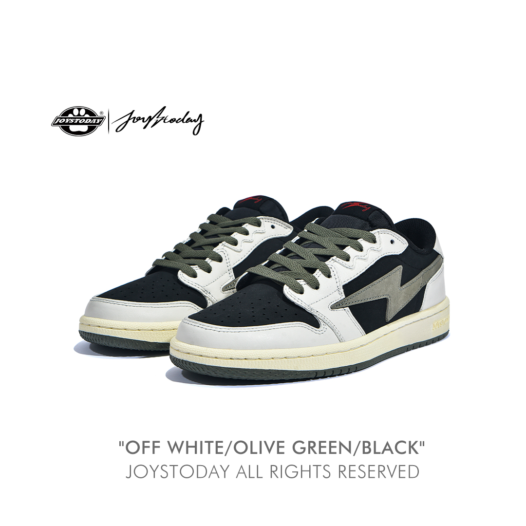 AIR JOYSTODAY闪电AJ1中橄榄绿复古国潮休闲透气动态缓震耐磨潮鞋