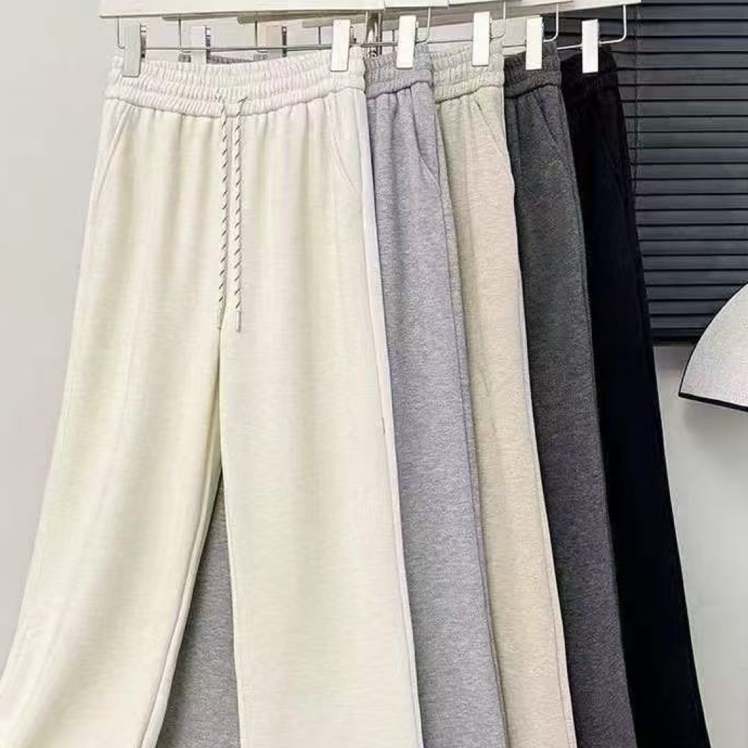 9929秋冬加绒阔腿裤高腰宽松显瘦休闲百搭女款