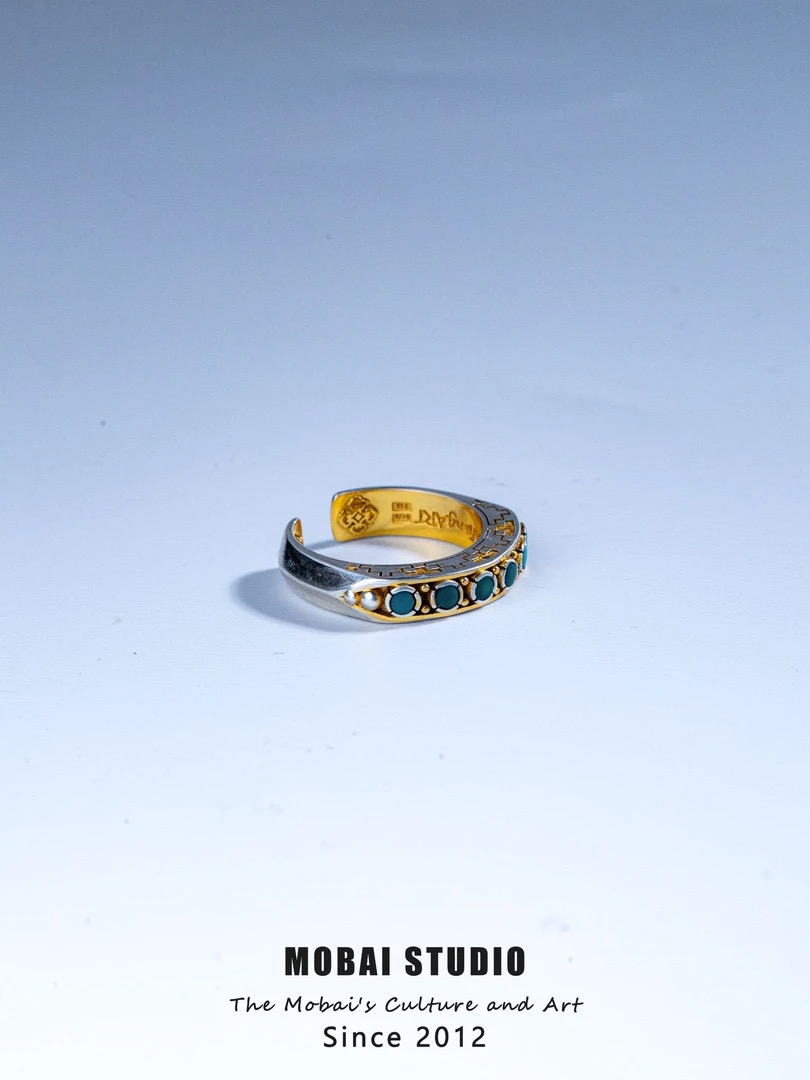 925银戒指 MOBAI Design 【三房五舍.金刚结松松戒指】纯手工戒指