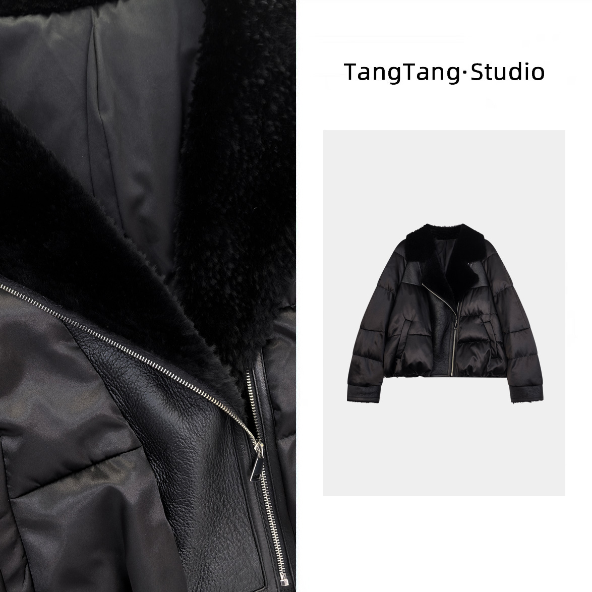 【琴子】鹅绒羽绒休闲百搭时尚宽松羽绒服-2513098