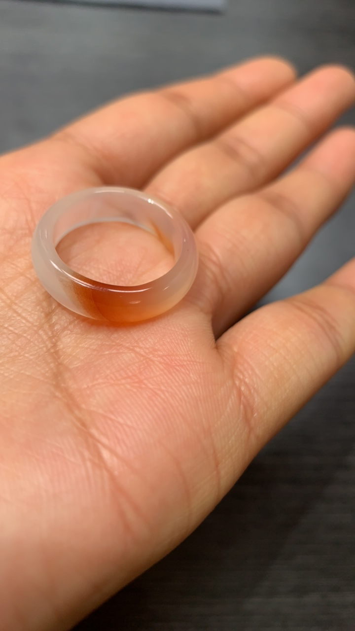 南红冰飘戒指17mm+