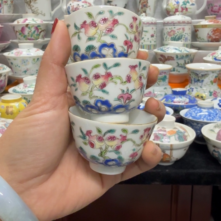 問***烧景德镇陶瓷杯子盖碗