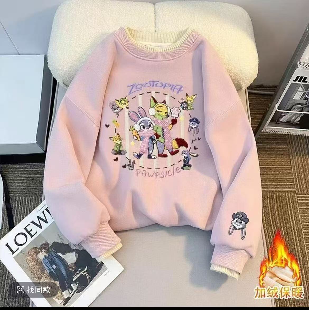 女童圆领卫衣2025新款儿童休闲印花上衣女孩秋季洋气百搭长袖衣服