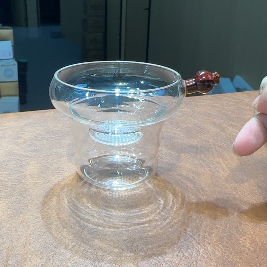 禾器奉珠激光茶漏琥珀色