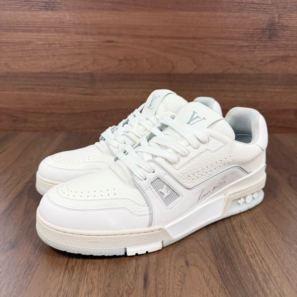 99新 LouisVuitton/路易威登 41.5码 trainer 白水泥 低帮板鞋