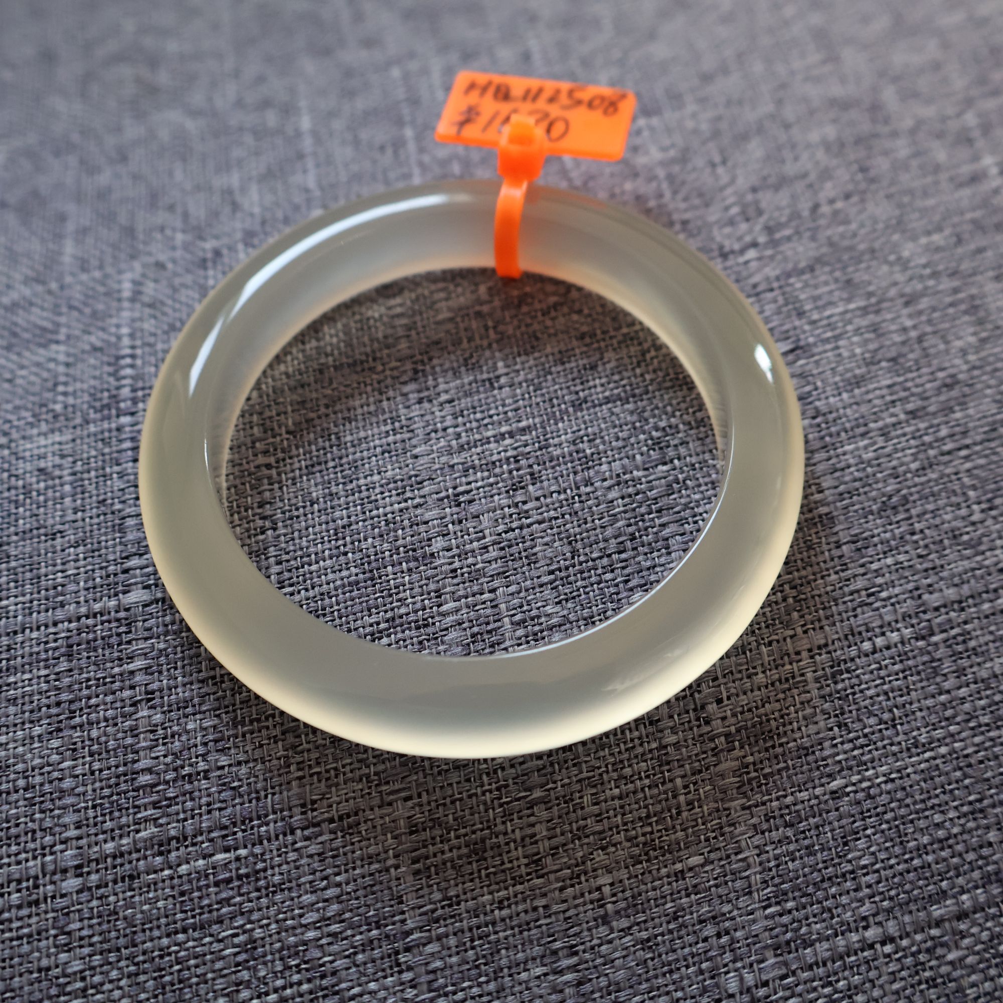 【一物一链接】59圈口豆绿金色香槟高冰透细龙鳞玛瑙玉髓手镯