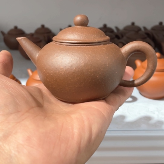 紫砂茶壶紫泥粗砂水平130-150cc