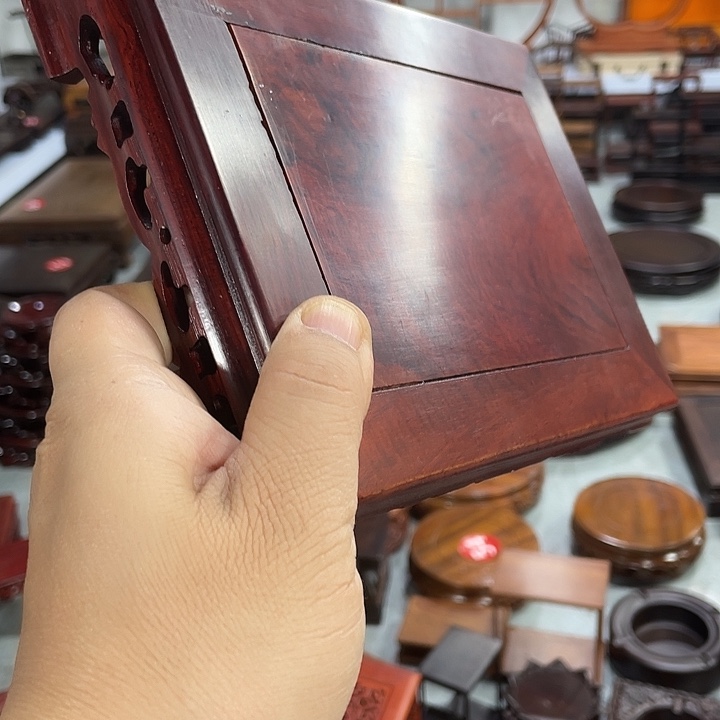 紫砂红木底座工艺品红木底座工艺品20公分