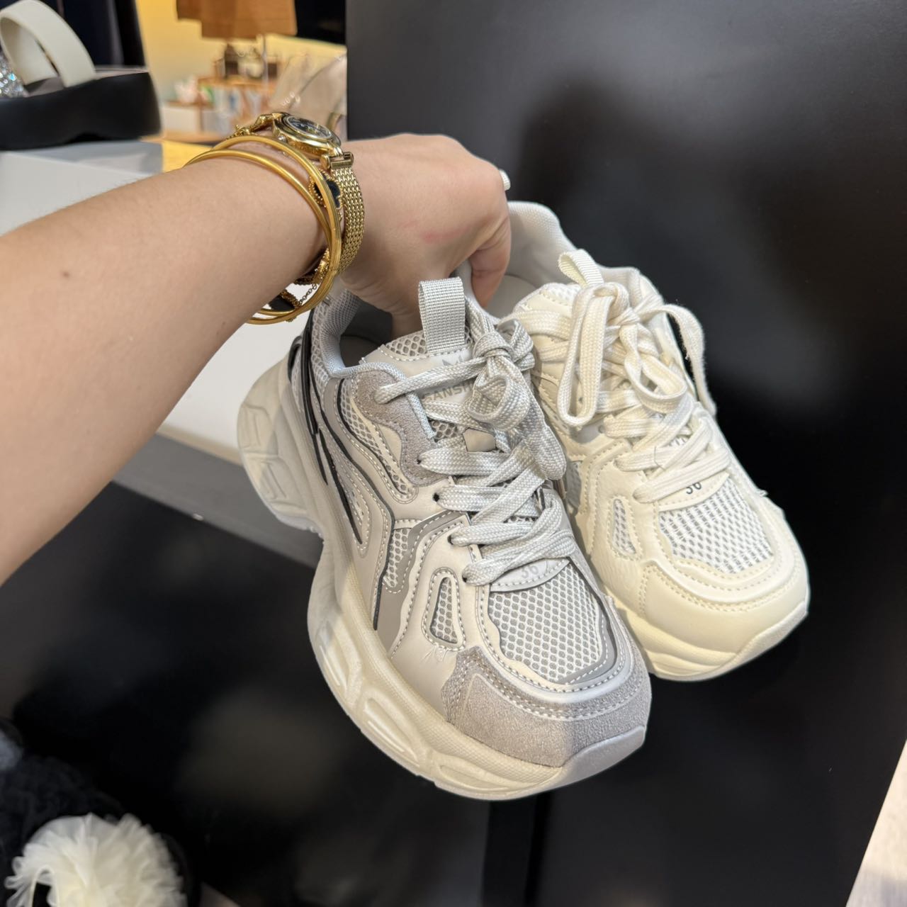 【数智云】888-63厚底老爹鞋春季新款时尚百搭休闲增高透气网运动鞋