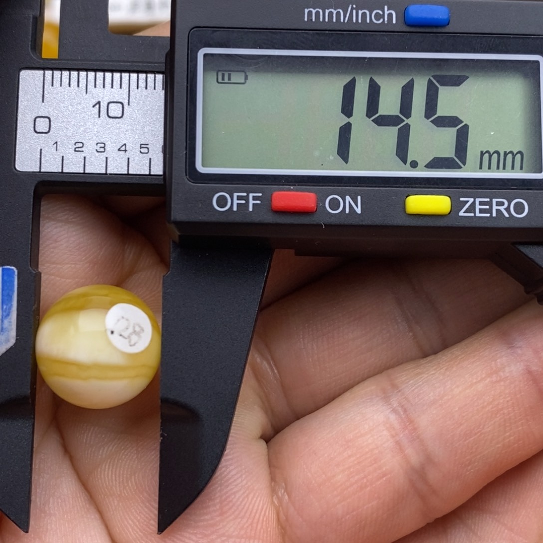琥珀裸石未镶嵌C*.14.5圆珠默认直发打孔不退换