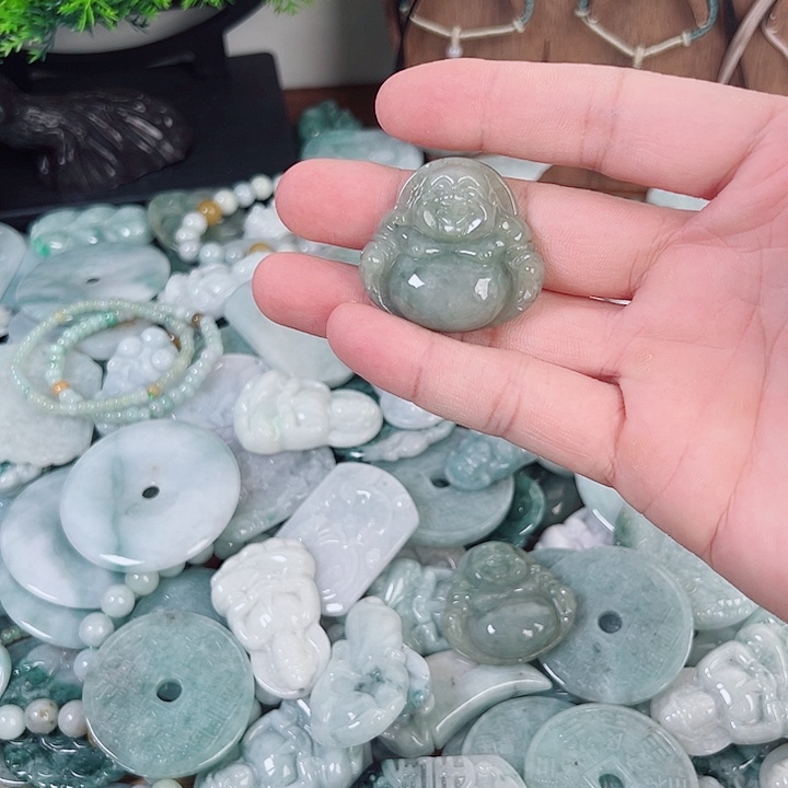 颈饰未镶嵌翡翠天然A货翡翠 001