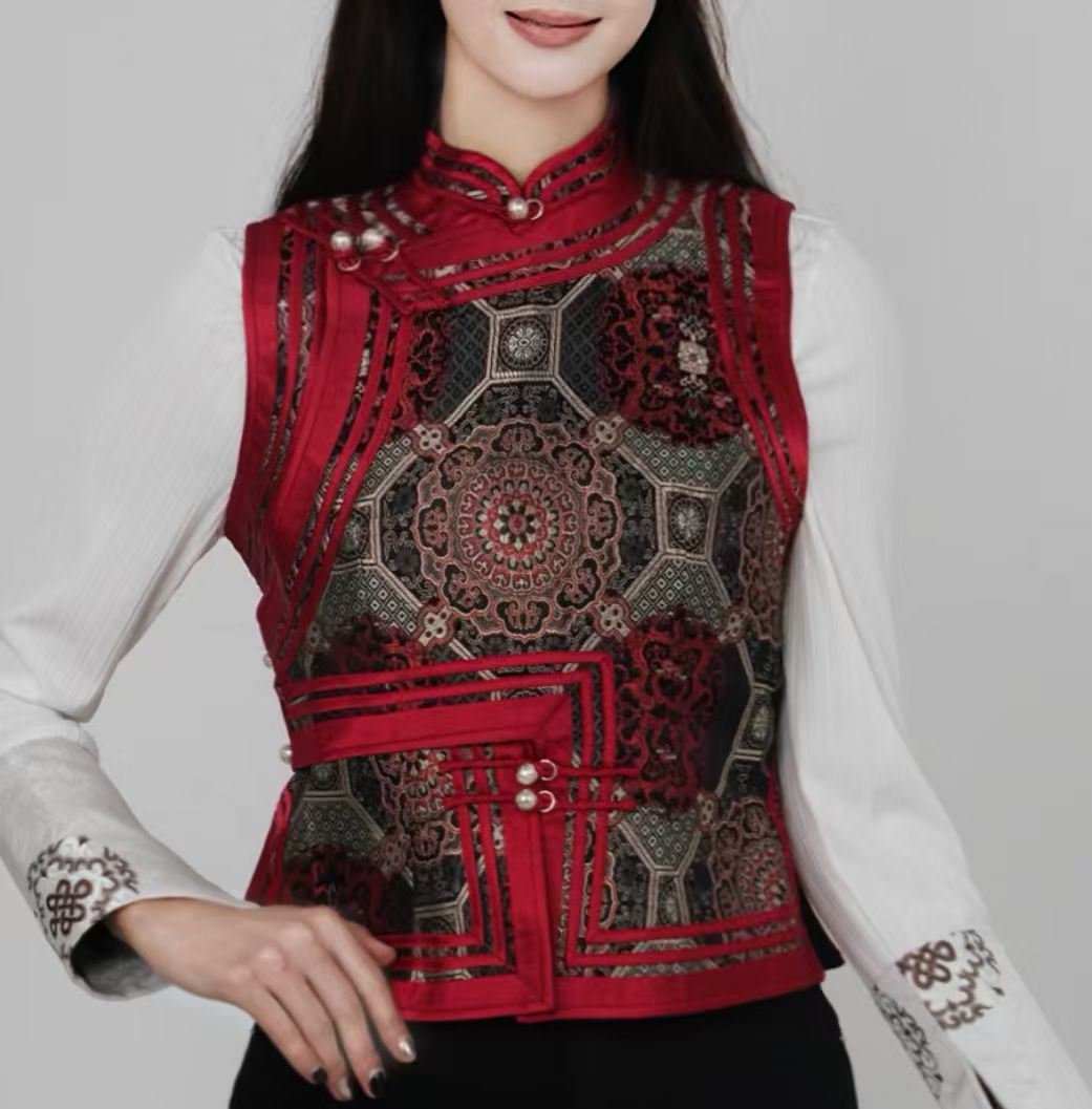 【阿泯娜】XA2451新款潮流时尚民族风服饰单马甲