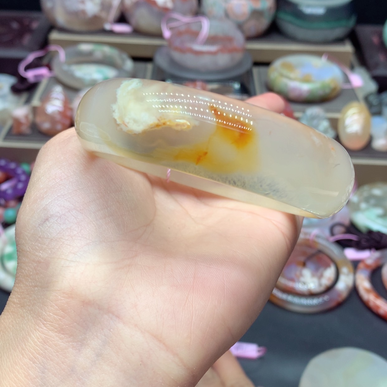 【闪购商品】玛瑙/玉髓手镯未镶嵌湖****平9