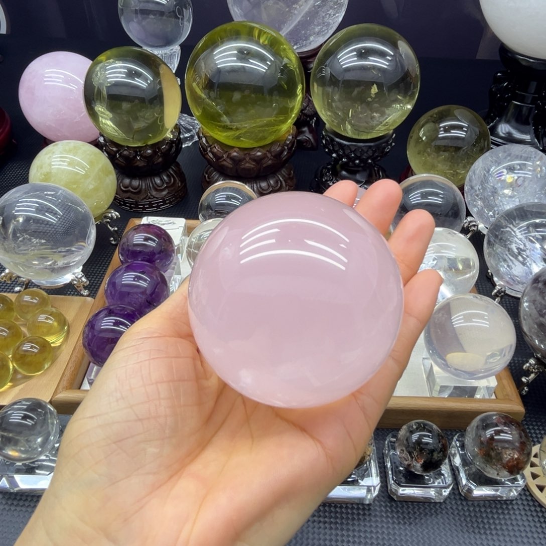 水晶未镶嵌珠宝半成品6.9公分