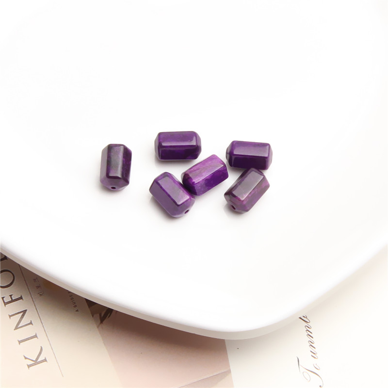 经典老油紫丝绒六棱珠散珠 K0627 多样性可选发一