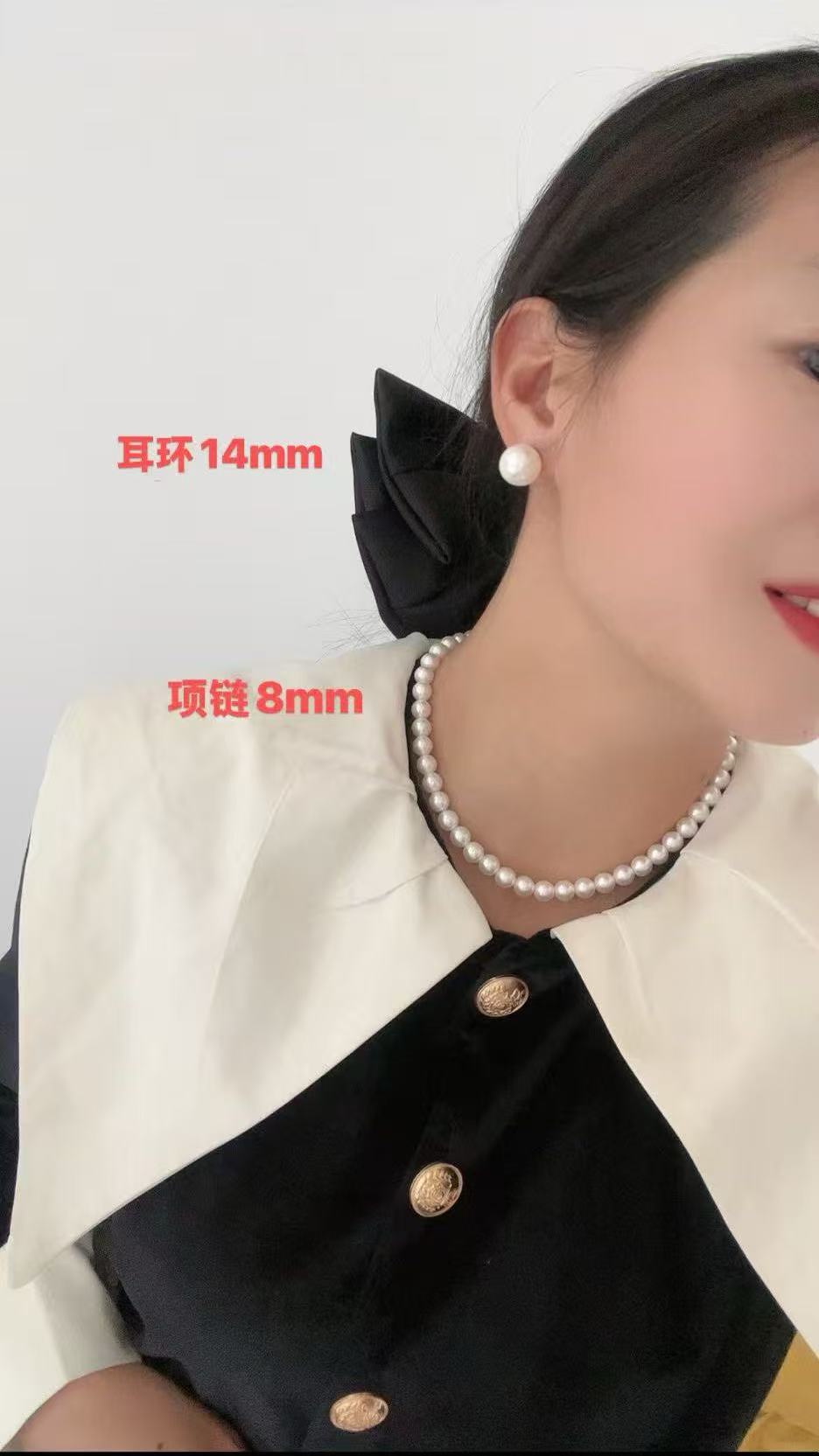 合金仿珍珠耳饰 代表邓萌人品的小灯泡珠珠系列