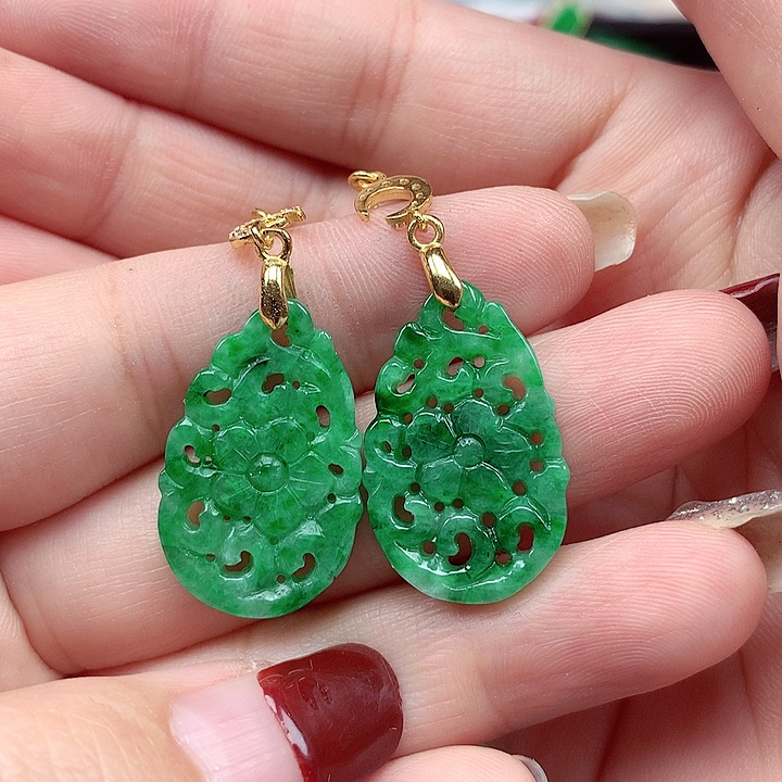 翡翠颈饰银S925镶嵌翡翠