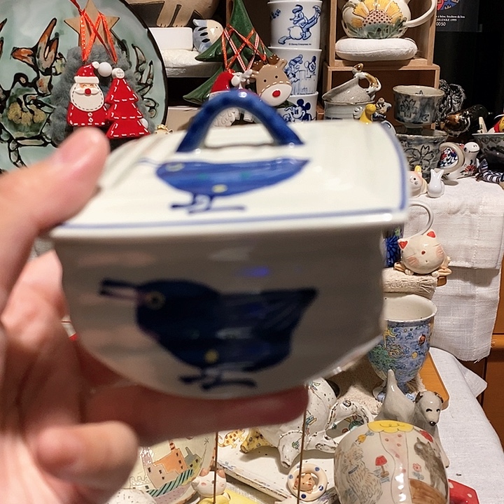 搪瓷置物罐手绘………