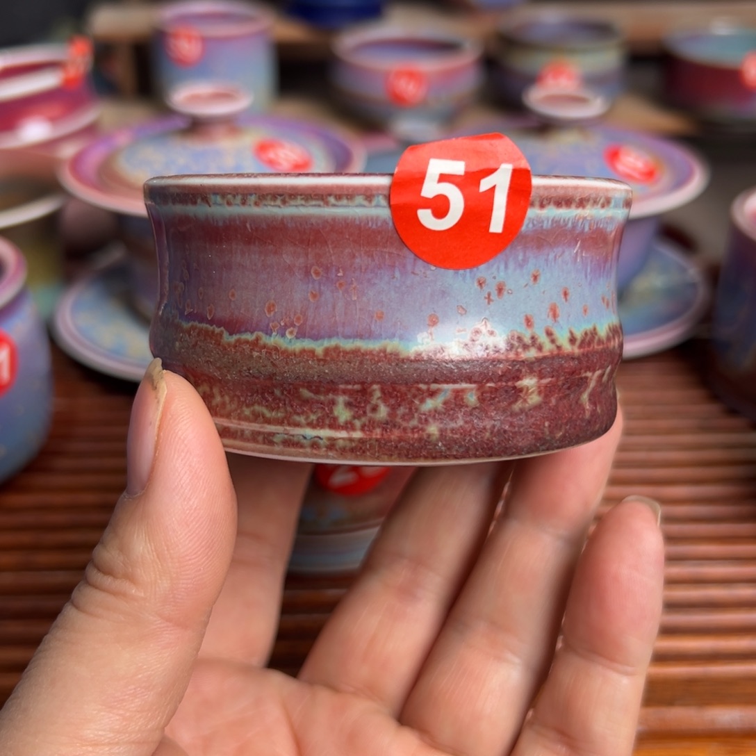 手工制作钧窑茶器