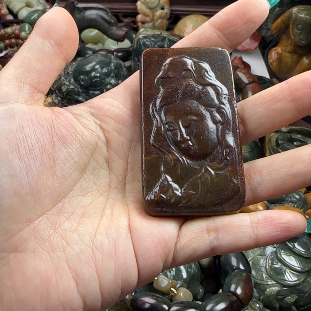 岫岩河磨玉（透闪石质玉）手把未镶嵌