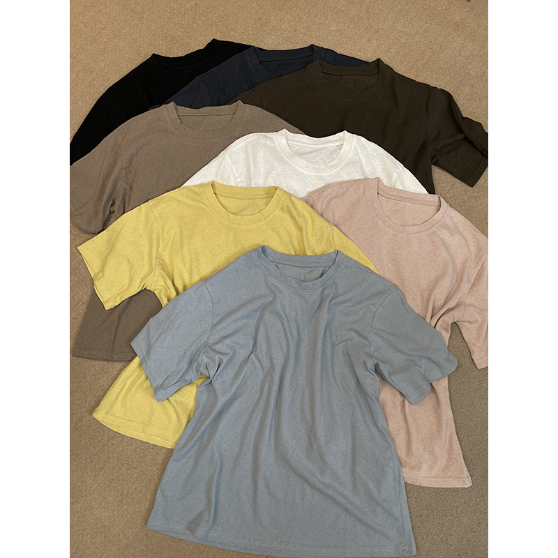 DaoZi/丹丹-纯色圆领T恤 22007