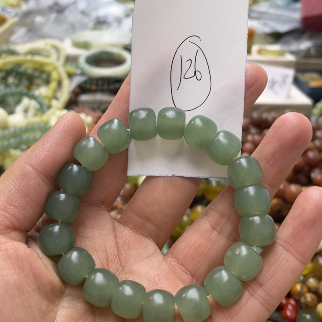 蛇纹石玉手链未镶嵌