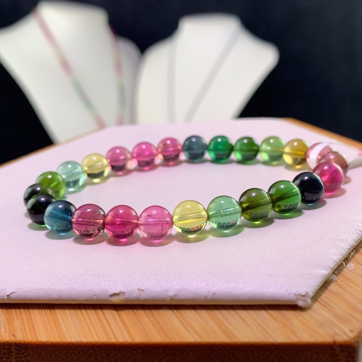 双色碧玺手链未镶嵌