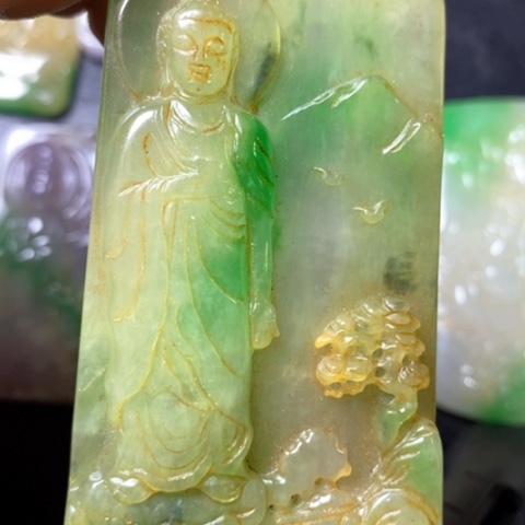 白玉菩提吊坠摆件