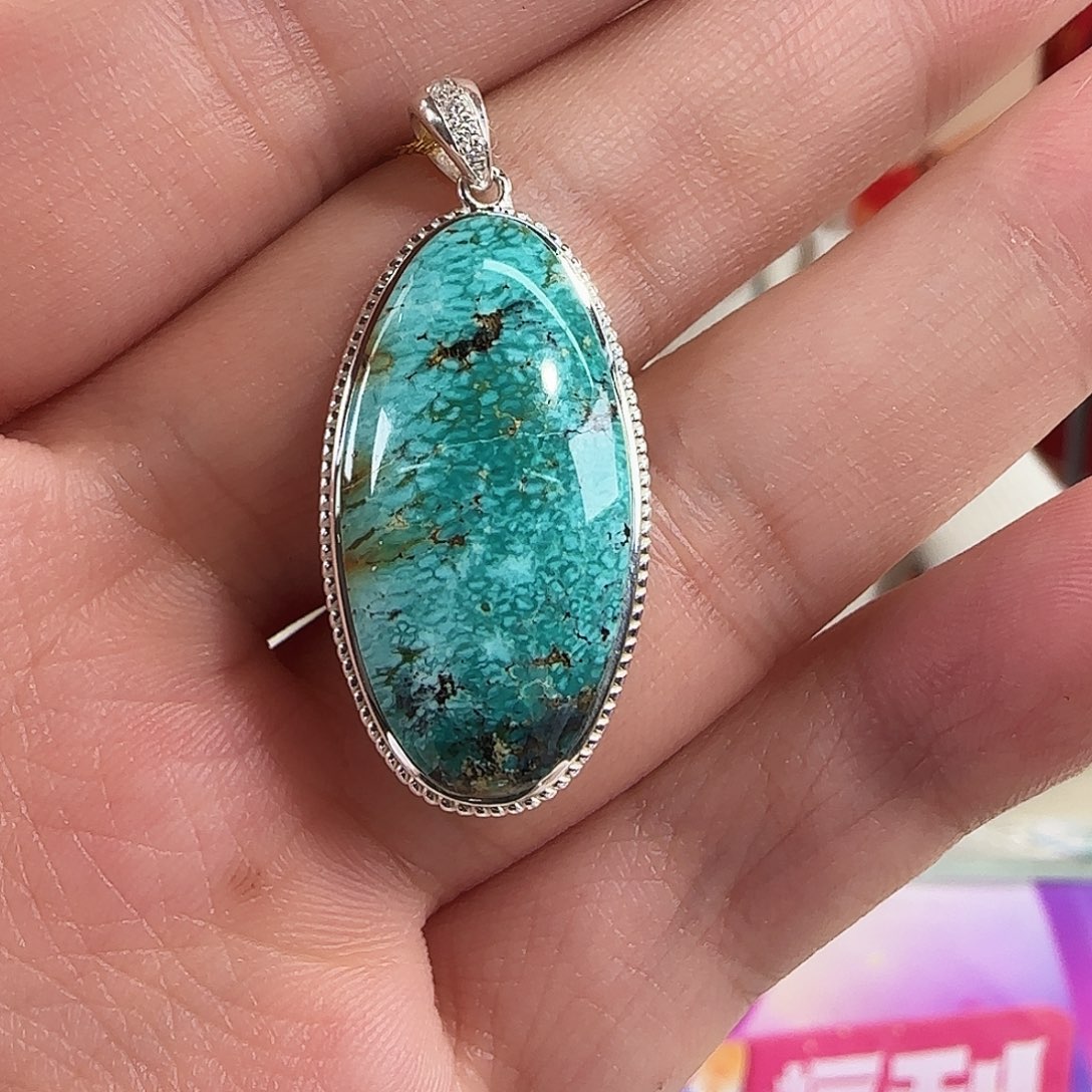 绿松石银S925镶嵌珠宝奇石