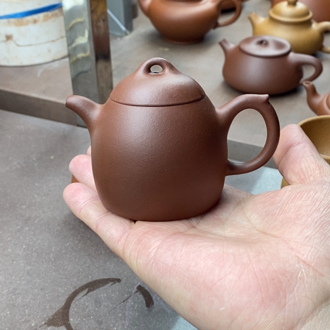 紫砂茶壶天**）紫砂壶秦权大微瑕