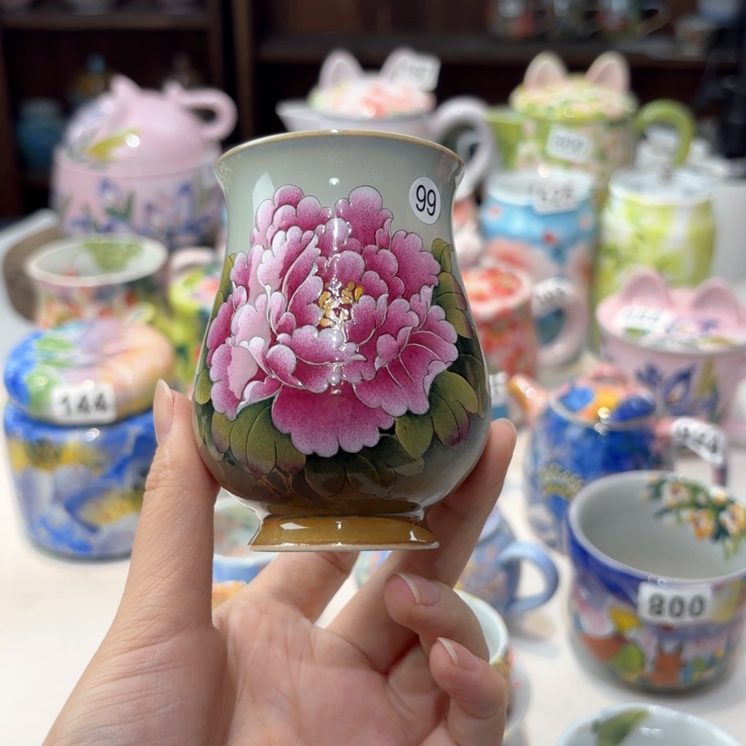 芸*景德镇手绘高温釉下彩陶瓷茶具