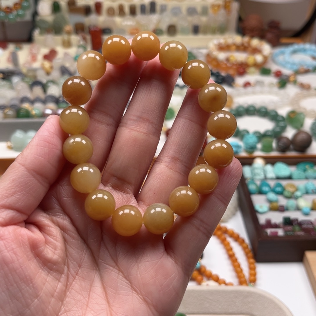 和田玉未镶嵌手链单圈手串