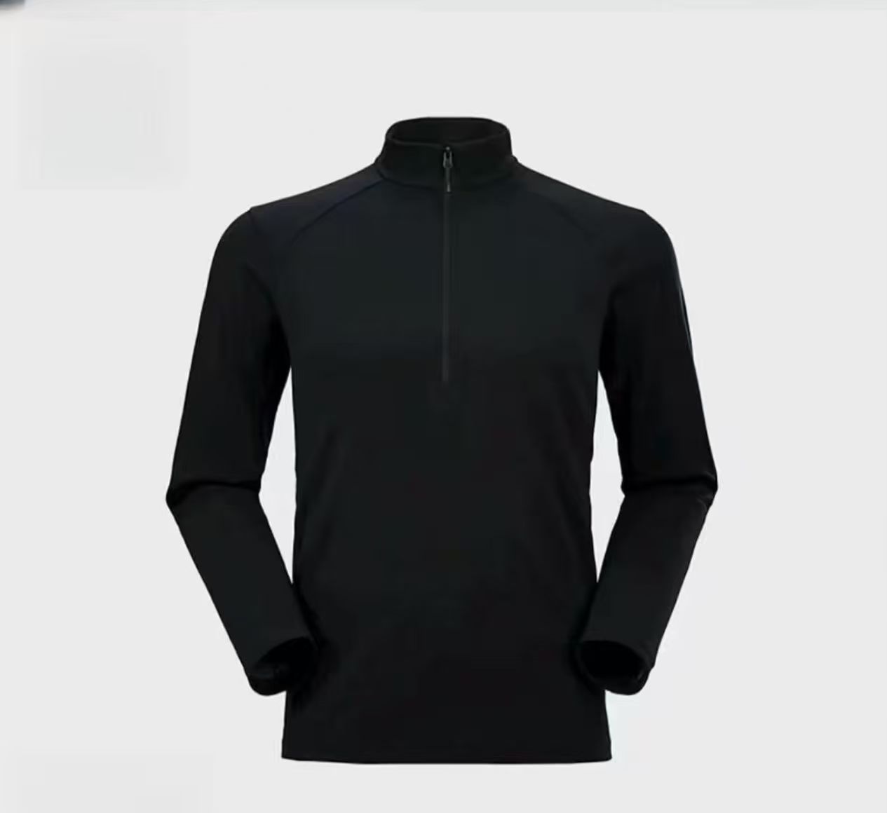 半拉链户外加绒保暖T恤-W