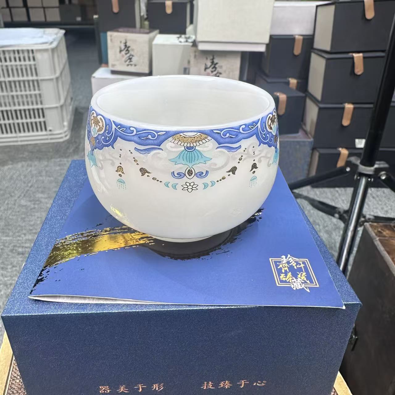 冰种白瓷主人杯 6329-yy