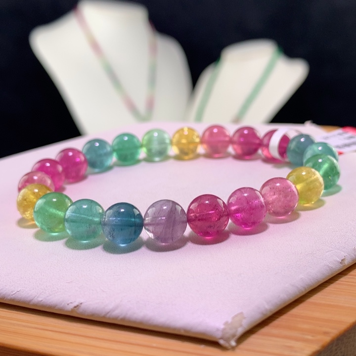 双色碧玺手链未镶嵌