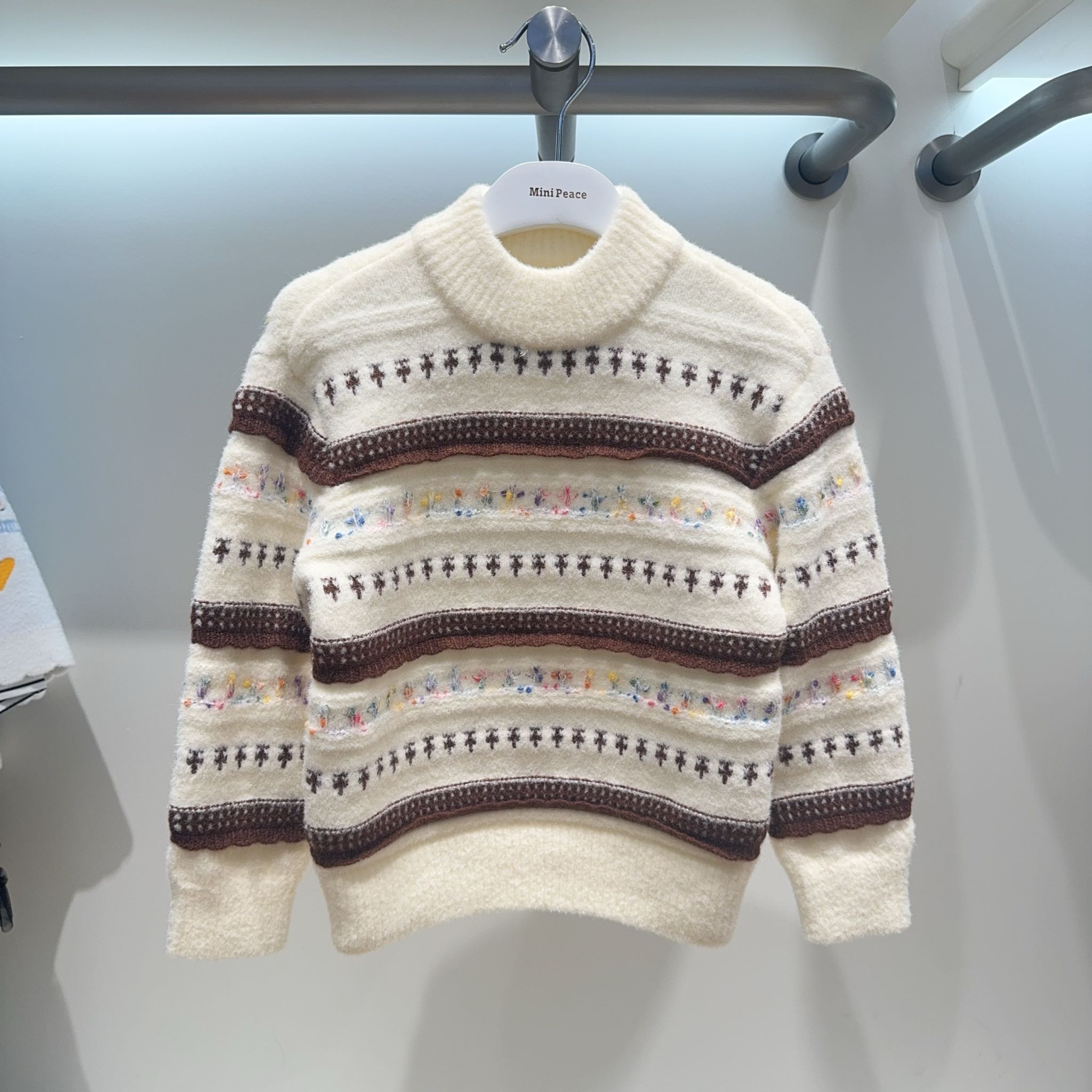 【银泰百货WH】Mini Peace男女童简约时尚针织衫F2EBE4514