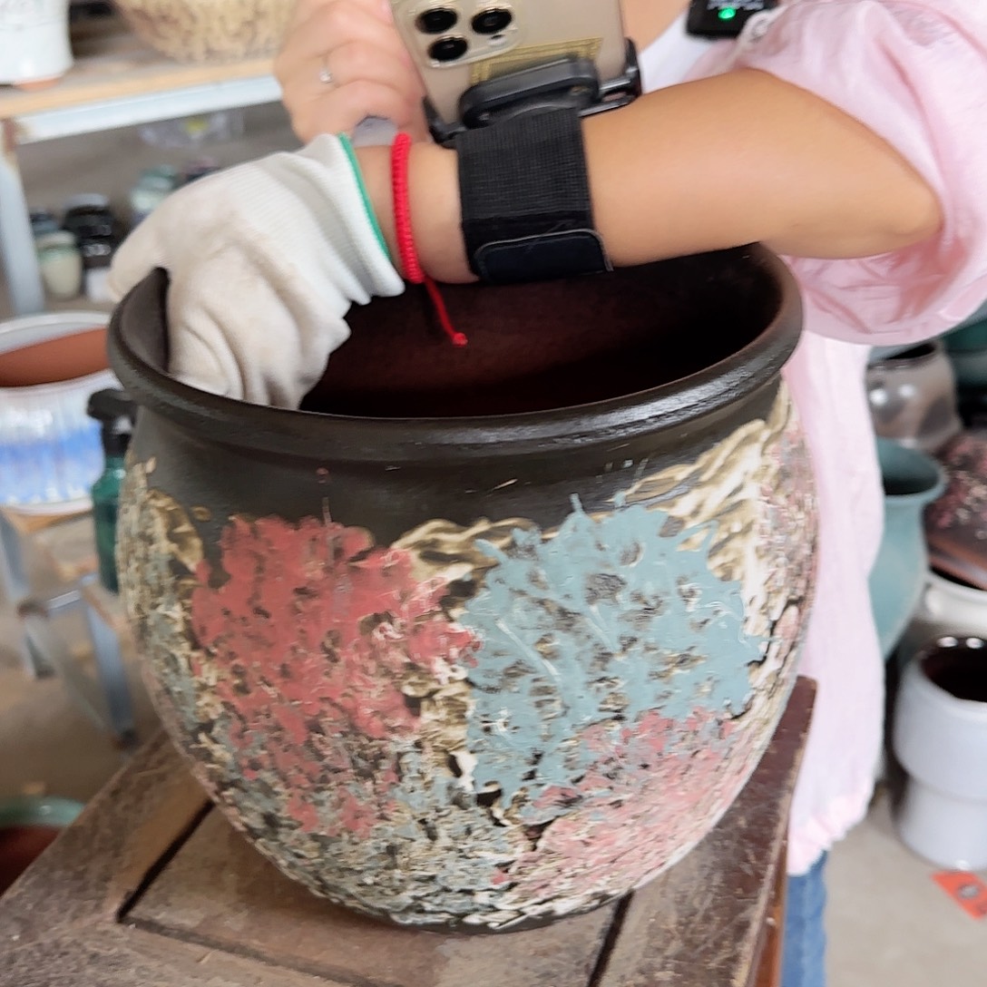 紫砂花盆王嫂花盆0921-201高25口20