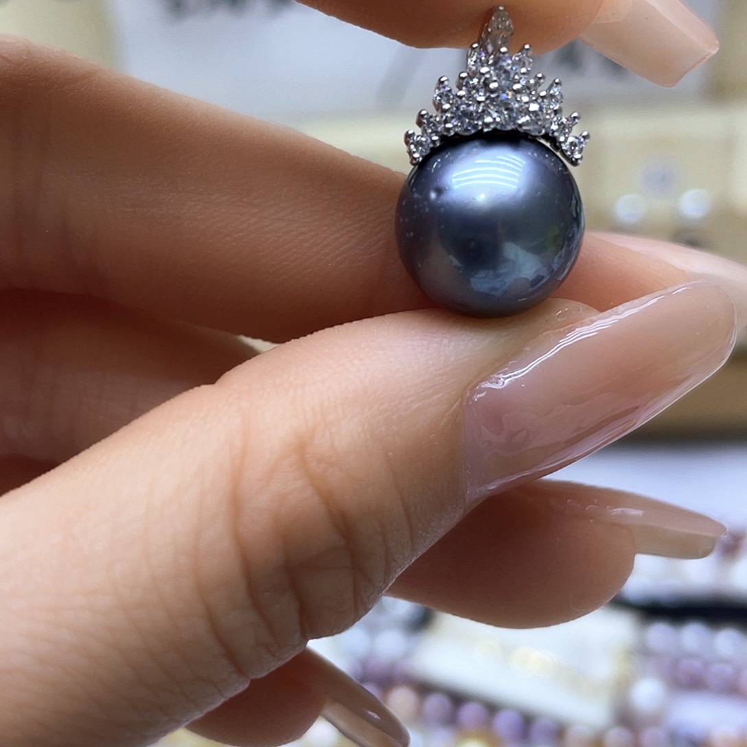 海水珍珠颈饰银S925镶嵌