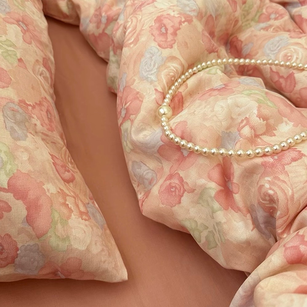 【十里桃花夏凉被四件套】200*230四季柔软透气夏凉四件套