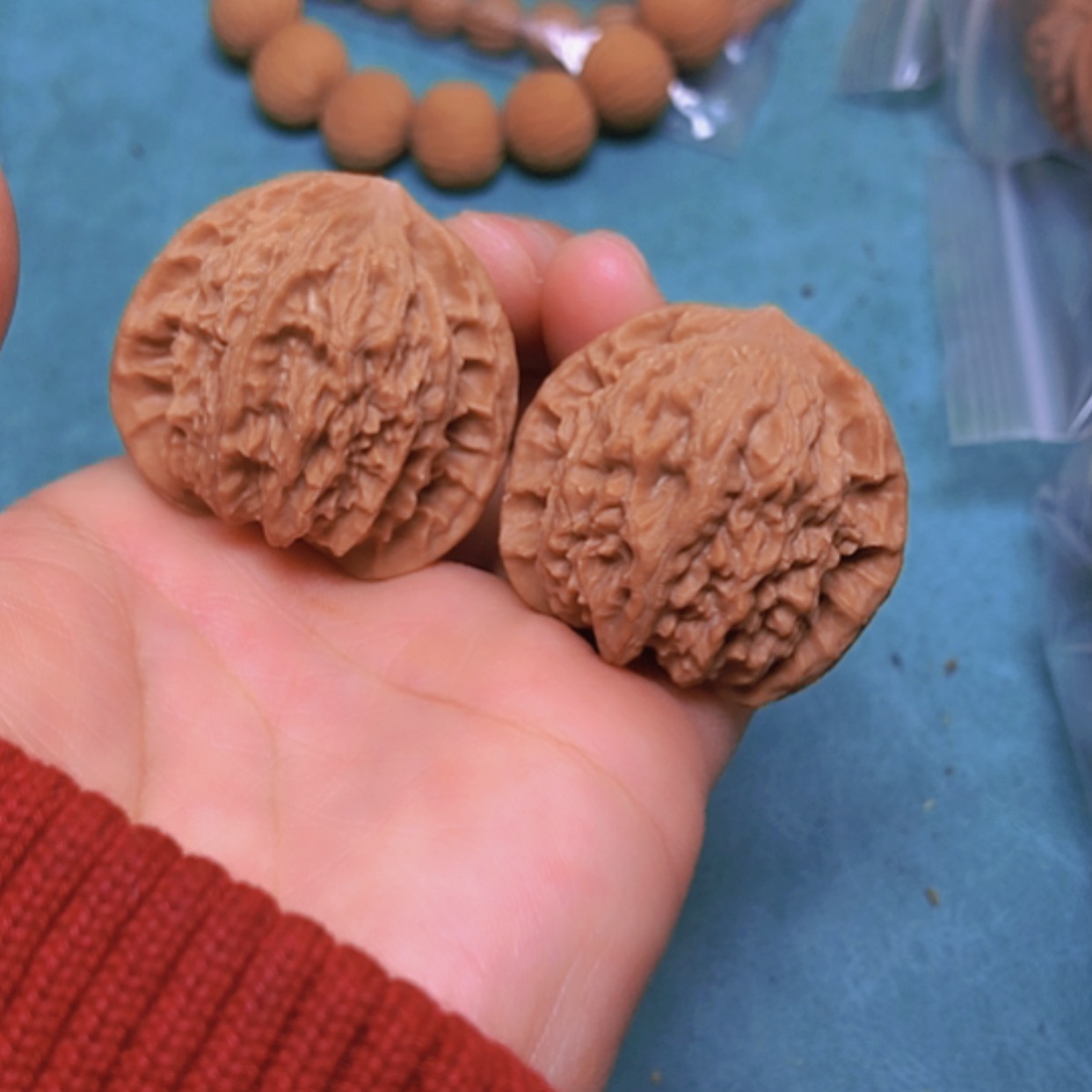 【闪购商品】摆件核桃36黄杆狮子头肚差尺