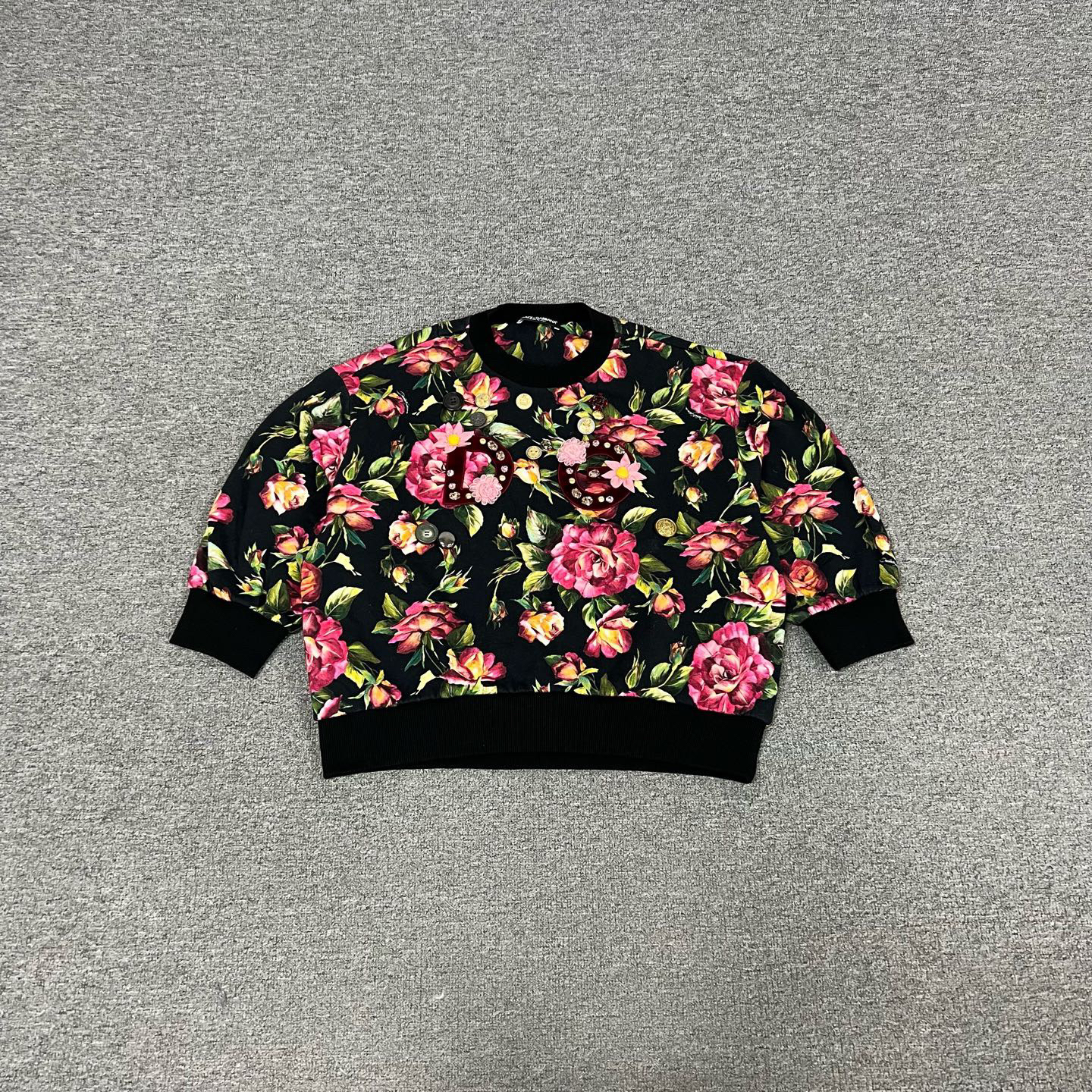 99新 AMIPARIS DG 花卉卫衣 42码